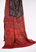 Rudrani / A Modal Silk Ajrakh Saree - Image 5
