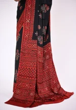 Yamini / An Ajrakh Modal Silk Saree - Image 4
