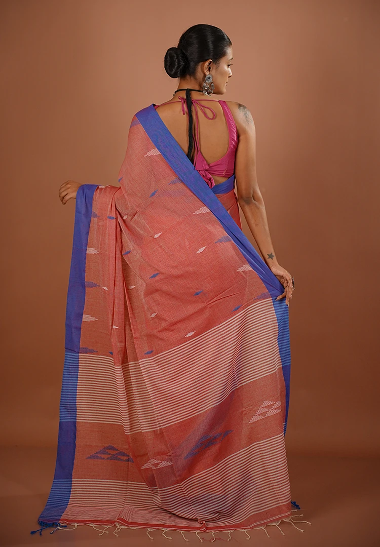 2026-07-17-12_58_20.5720530.webp Korobi / A Pure Bengal Handloom Cotton Jamdani Saree - Image 1