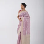 Lilac Royalty/ A Khaddi Georgette Benarasi Saree