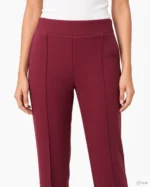 Morikabync Women Regular Fit Maroon Acrylic Blend Trousers - Image 3