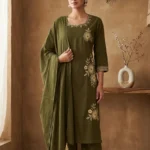 Morikabync Kurta set Embroidered Kurta, Trouser/Pant & Dupatta Set (NC0004)
