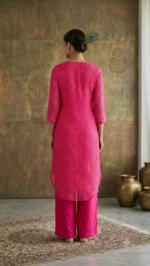 Morikabync Party Wear Leheriya Printed Kurta, Trouser/Pant & Dupatta Set (NC0015) - Image 4